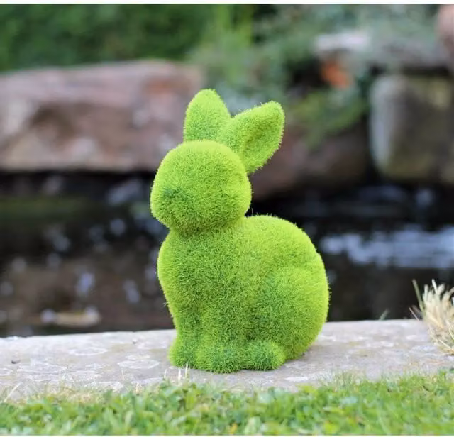 SPETLEK Green Rabbit Garden Ornament Plastic Animal H 21.0 cm x W 13.0 cm x D 18.0 cm