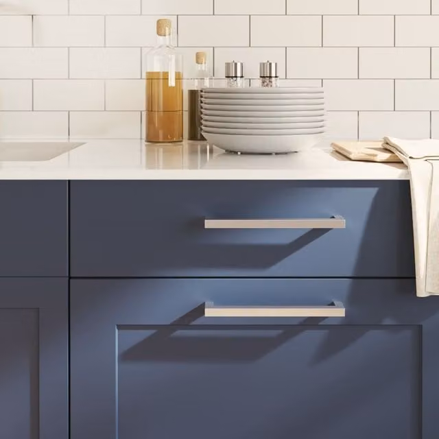 Berkfield Home Silver Brushed Stainless Steel Bar Cabinet Handles, 20 Pack, Length: 19.2 cm