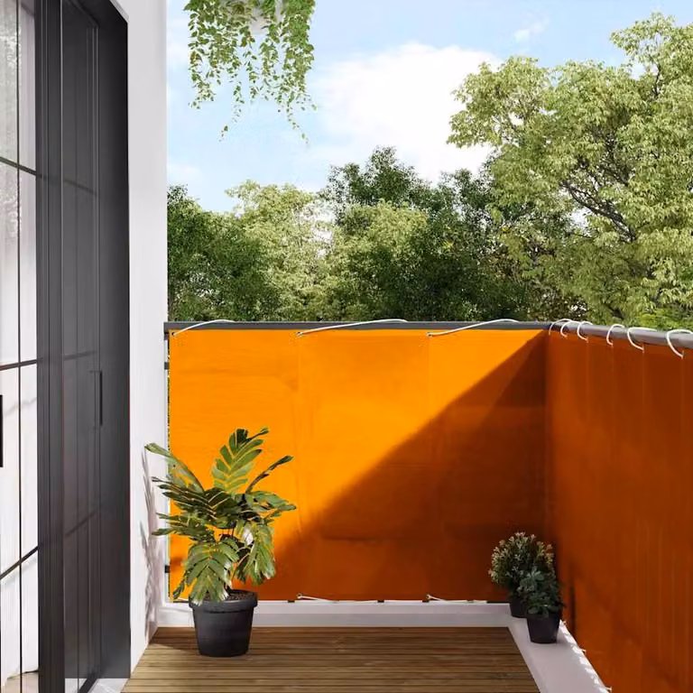 Berkfield Home Versatile Balcony Screen, Orange, W: 120 cm, H: 700 cm, 100% Polyester Oxford