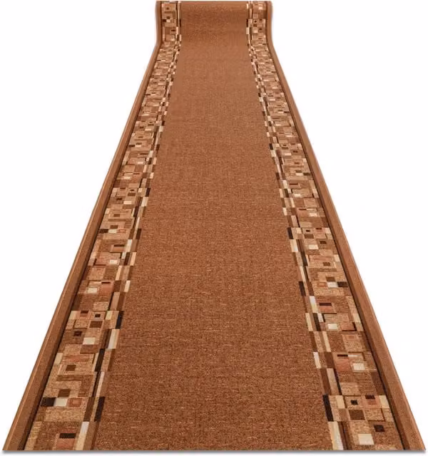RugsX Anti-Slip Bombay Runner in Beige and Brown, W/D/H: 67 x 220 cm