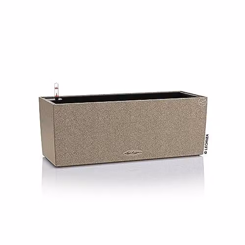 Lechuza BALCONERA Stone 50 Self Watering Planter and Window Box in Sand Beige, H19 x L50 x W19 cm