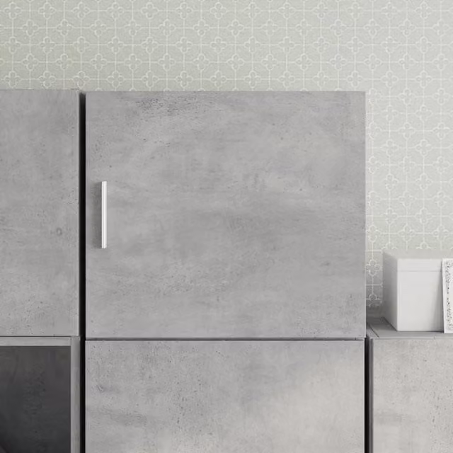 Berkfield Home Wall Mounted Cabinet in Grey Matt MDF, W: 45 cm, D: 42.5 cm, H: 40 cm
