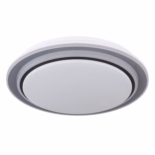 Globo Lighting LED Dimmable Round Ceiling Light with Remote Control and RGB Colour Changing Effect in White or Black