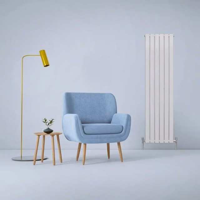 Monstershop Designer Steel Flat Panel Radiator in White, W: 160 cm, H: 42 cm