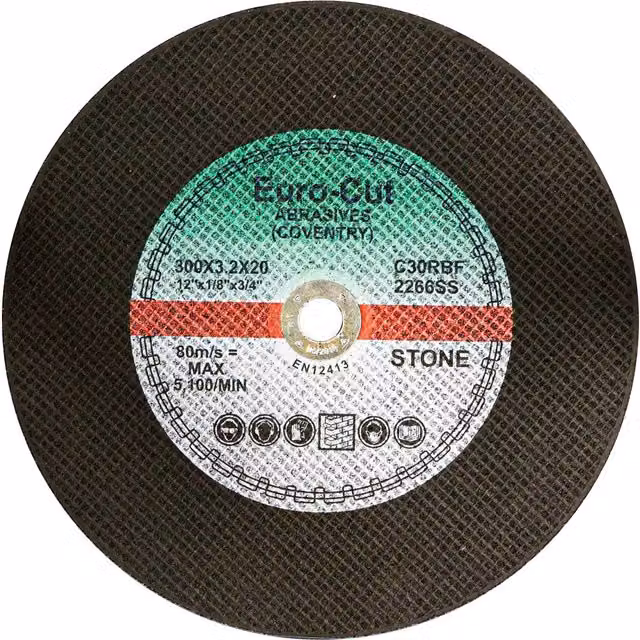 Pegdev Professional Stone and Concrete Cutting Disc for Stihl Saws, Black, Pack of 5, Diameter: 300 mm