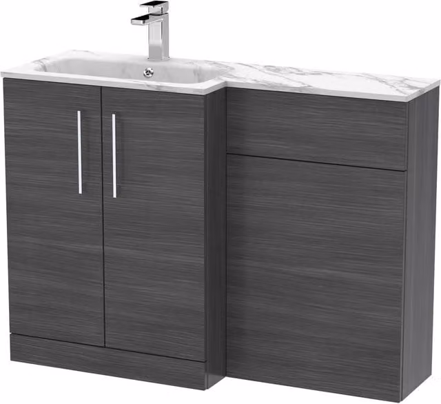 Balterley Bramshall 2 Door Left-Hand Combination Bathroom Unit in Grey