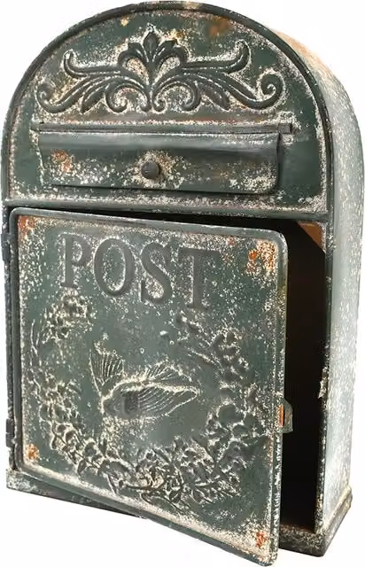 ALLCHIC Retro Wall Mounted Letterbox in Green