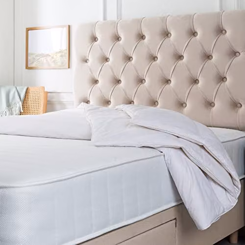 Slumberdown Wonderful Wool Double Duvet and Pillow Set, White, 3-5 Tog, W/D/H: 200 x 200 cm