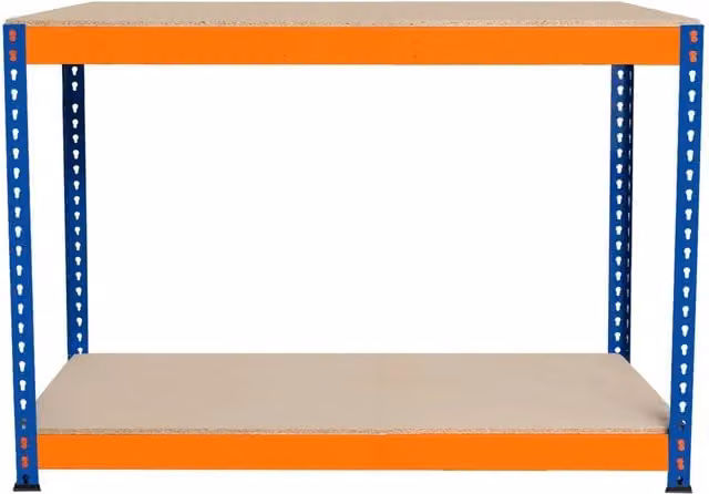 Monstershop S-Rax 2 Tier Workbench in Orange, W/D/H: 120 x 45 x 90 cm