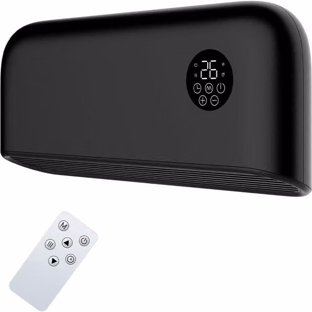 MYLEK 2kW Digital Electric Ceramic Over Door Fan Heater Air Curtain in Black