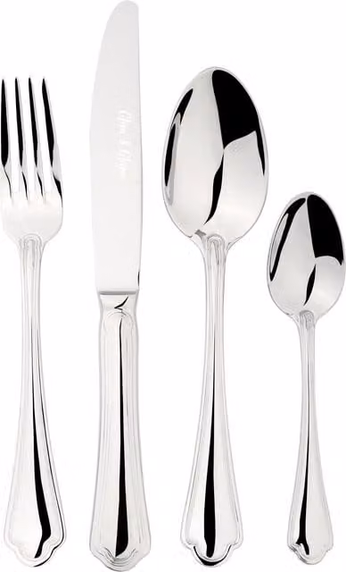 Glim & Glam Alhambra 16-piece Polished Stainless Steel Cutlery Set in Silver