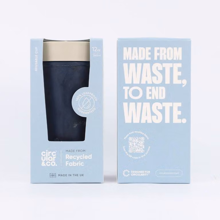 Circular & Co Reusable Coffee Cup in Grey or Beige, 236.588 ml