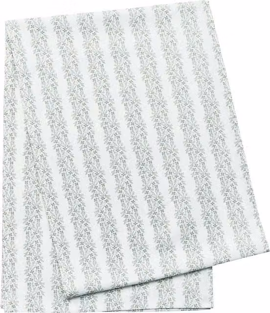 Murmur Maren Floral Cotton Table Runner in Mourne Green