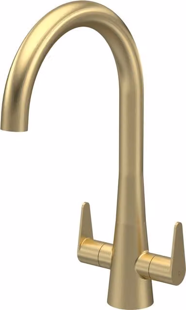 Balterley Situla Dual Lever Kitchen Mono Mixer Tap in Brushed Brass