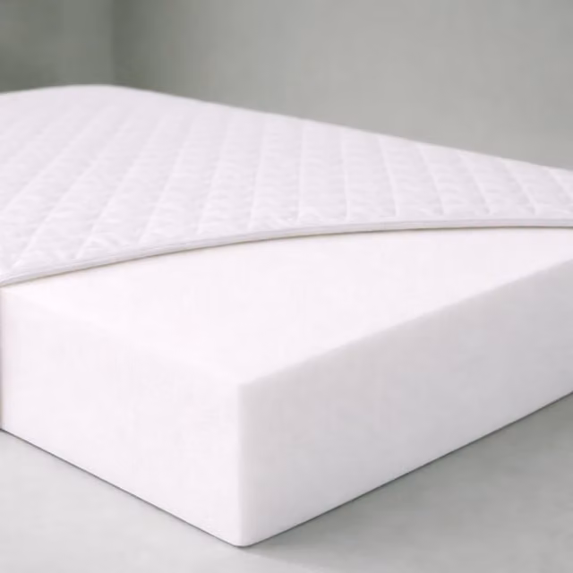 Opulent Home Waterproof Baby Cot Bed Mattress with Removable Washable Cover, White, W/D/H: 140 x 70 x 7.5 cm