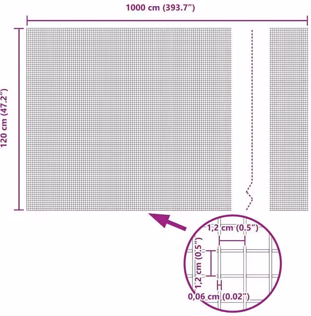 Berkfield Home Modern Welded Wire Fence, Single-Bar Galvanised Steel in Silver, W: 2 m, H: 10 m