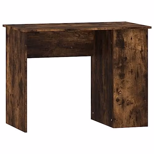 vidaXL Computer Desk in Smoked Oak, W/D/H: 100 x 55 x 75 cm