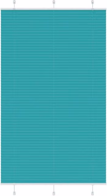 Berkfield Home Single Pleat Petrol Green Polyester Blind, W: 120 cm, H: 200 cm