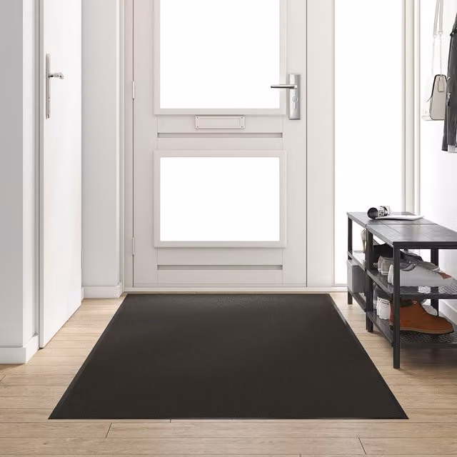Berkfield Home Rectangular Door Mat, Black, W: 120 cm, D: 250 cm