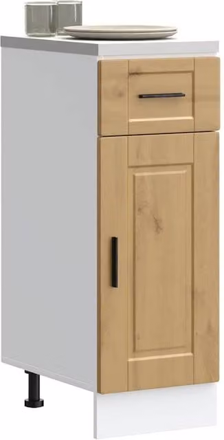 Berkfield Home Porto Artisan Oak Kitchen Base Cabinet in Brown