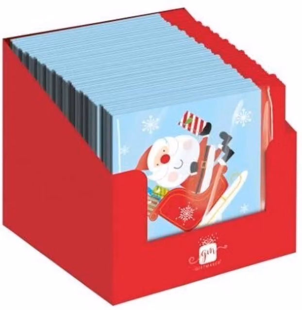 KDMD Christmas Kids Paper Napkins, 5 Pack of 33, Multicolour