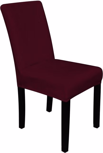 Neel Blue Velvet Stretchable Spandex High-Back Dining Chair Slipcovers