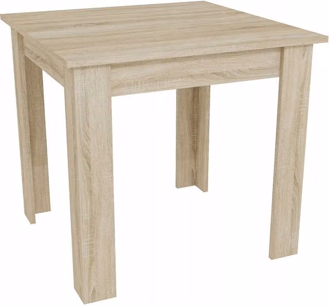 Novecrafto Square Wooden Dining Table in Sonoma Oak with Rustic Brown and Beige Finish