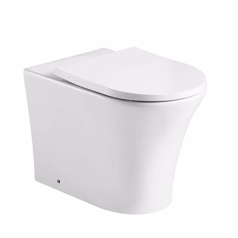 Clifton Premium Open Back Rimless Pan Toilet Set in White