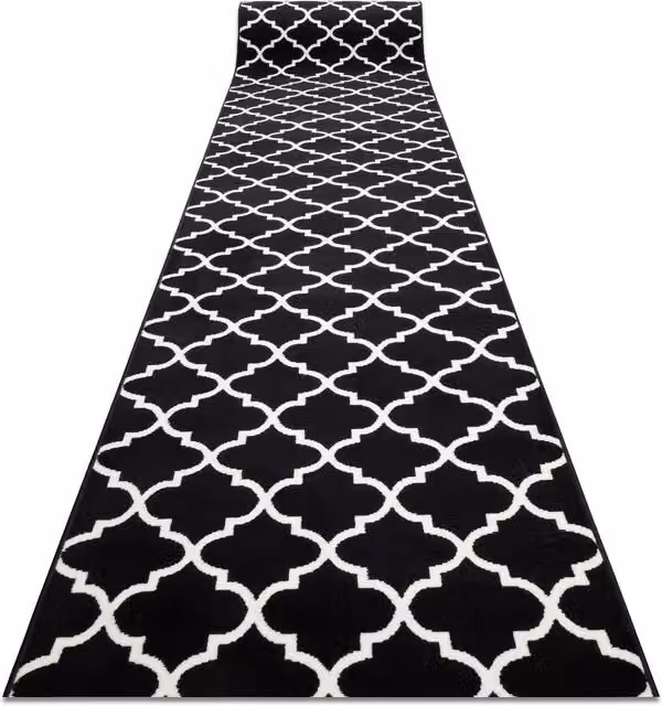 RugsX Bcf Morad Moroccan Runner in Black, W: 60 cm, L: 290 cm