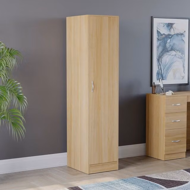 Home Discount Vida Designs Riano 1 Door Wardrobe in Brown
