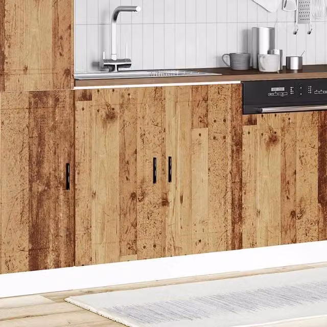 Berkfield Home Porto Sink Base Cabinet in Old Wood Brown, W/D/H: 80 x 46 x 81.5 cm
