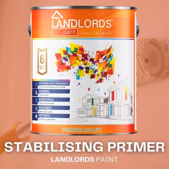 Landlords Paint Water Based Stabilising Bonding Primer, Clear, 20 l
