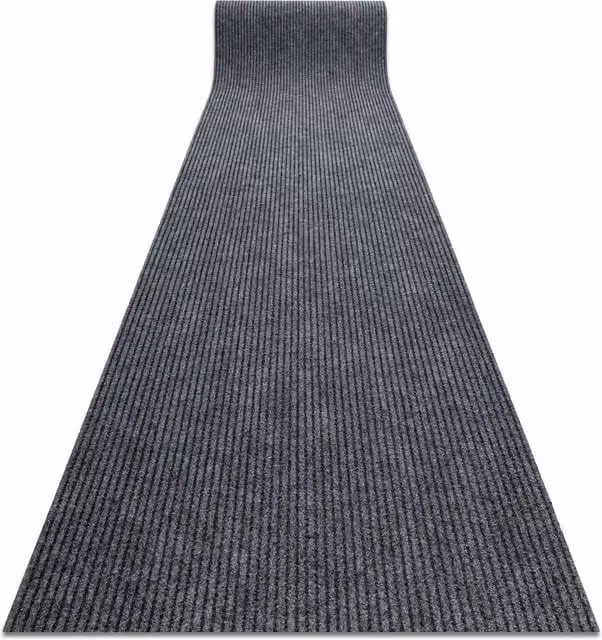 RugsX Non-Slip Grey Polypropylene Runner, W: 100 cm, L: 200 cm