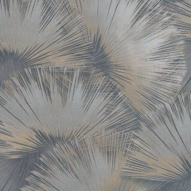 Rasch Opulenza Fan Blue Abstract Geometric Vinyl Wallpaper Roll