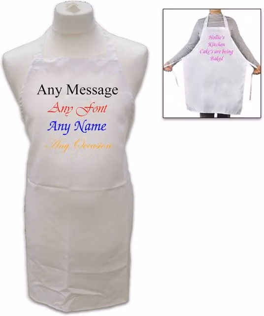 Uniqueful Personalised White Adult Apron