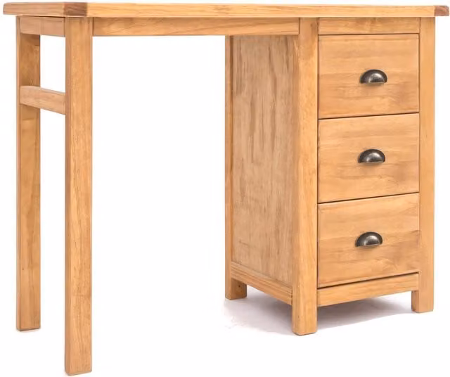 Cabinet Bits Lugo 3 Drawer Dressing Table in Antique Brown Waxed Pine