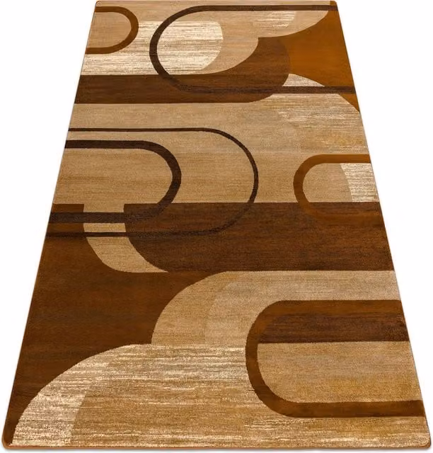 RugsX Royal Abstract Retro Rug in Brown, W: 250 cm, D: 350 cm