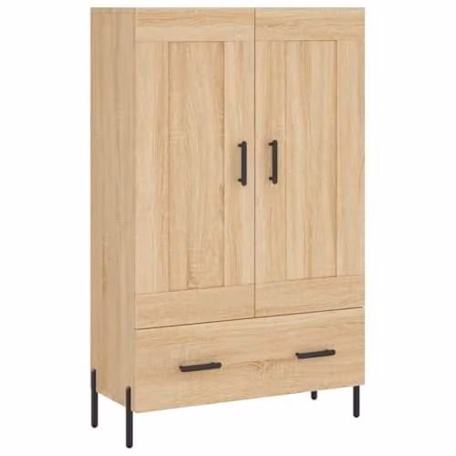 vidaXL Modern Highboard in Brown Sonoma Oak, W/D/H: 69.5 x 31 x 115 cm