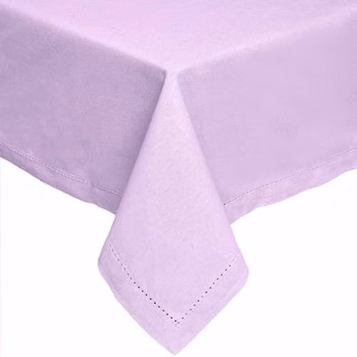 Homescapes Plain Purple Cotton Rectangular Tablecloth, W/D/H: 178 x 300 cm
