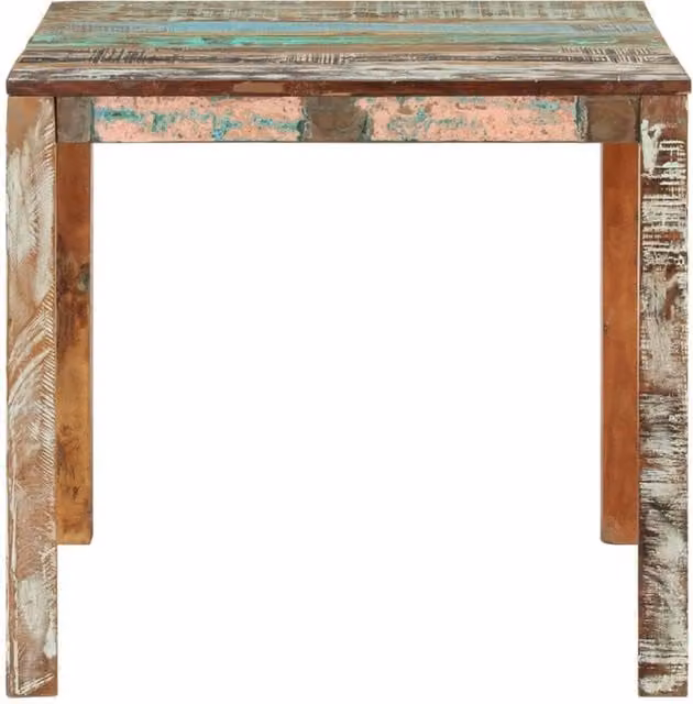 Berkfield Home Rectangular Rustic Solid Reclaimed Wood Dining Table, Multicolour, W: 82 cm, D: 80 cm, H: 76 cm