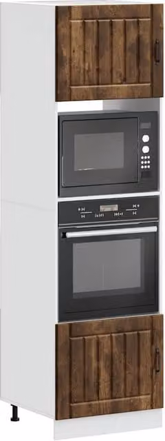 Berkfield Home Kalmar Oven Cabinets, Set of 2, Smoked Oak Brown Engineered Wood