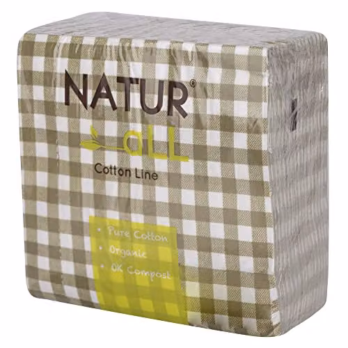 Iron Mountain NaturAll Biodegradable and Compostable Sustainable Cotton Napkins, Green, Pack of 50