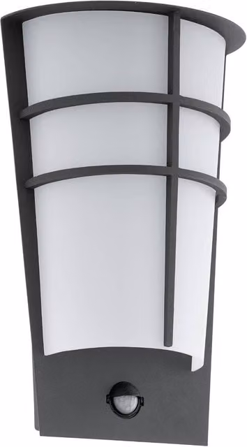 Eglo Breganzo 1 LED Outdoor Wall Light with Motion Sensor in Anthracite