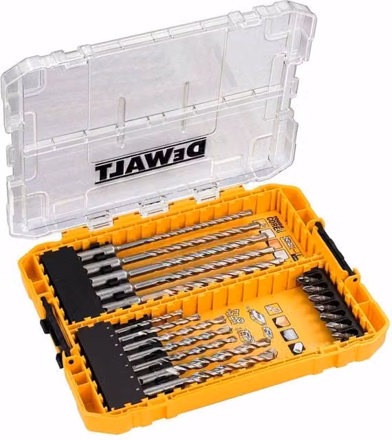 DeWalt Yellow Masonry Drill Bit Set, 19 Pack