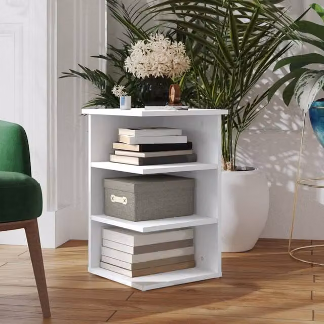 Berkfield Home White Side Cabinet in MDF, W/D/H: 35 x 35 x 55 cm