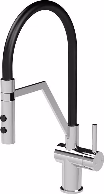 Balterley Rana Kitchen Mono Mixer Tap, Single Lever, Polished Chrome, Silver, H x W x D: 26.0 x 16.4 x 22.0 cm