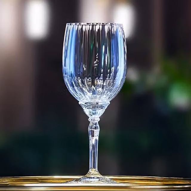 Bormioli Rocco Florian Striped Wine Glasses, Transparent, 380ml, Pack of 6