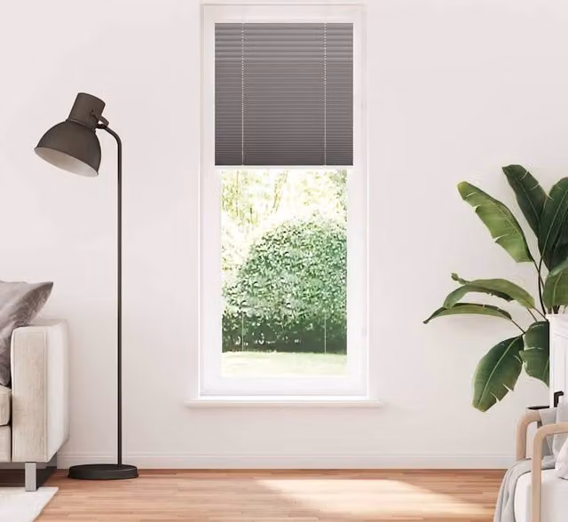 Berkfield Home Single Pleat Corded Blind in Anthracite Grey, W: 80 cm, H: 200 cm