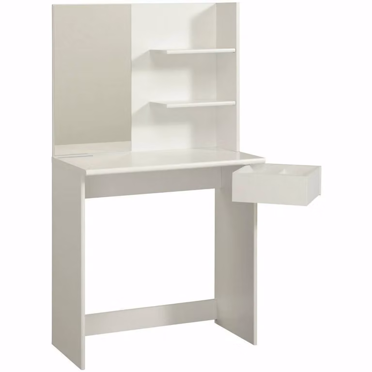 Parisot White Modern Dressing Table with Storage