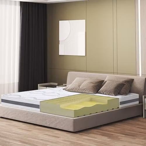 The White Stone Antibacterial Cold Foam Mattress in White, H 20 cm, W 170 cm, D 220 cm